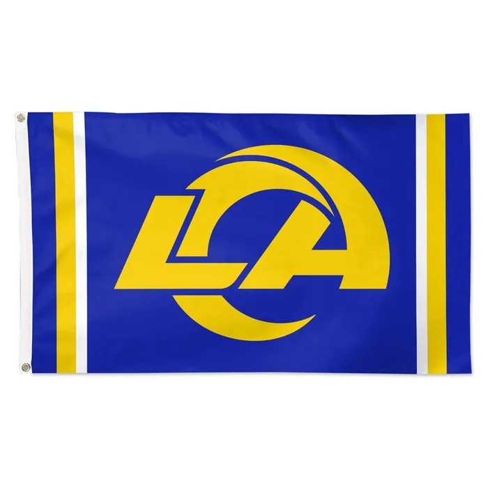 Los Angeles Rams 2026 Deluxe Royal Vertical Stripes Flag 3x5'