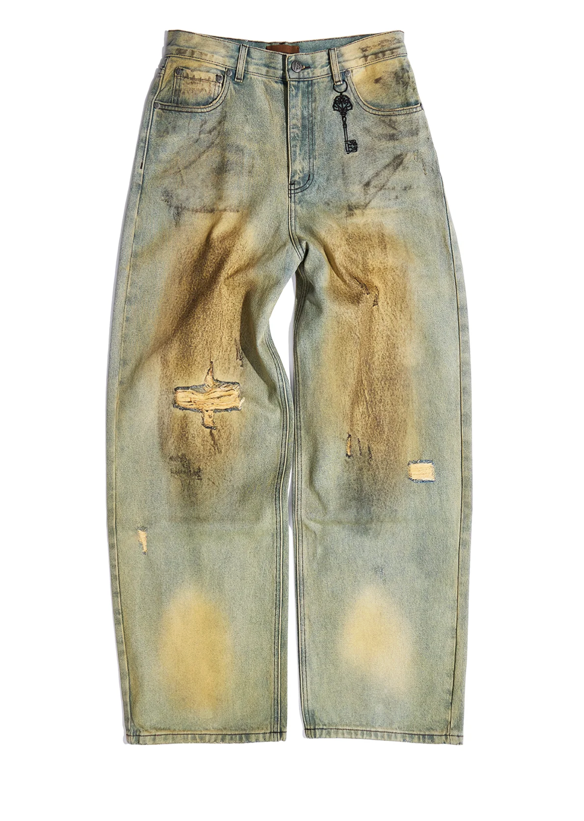 BIRTH OF A ROYAL CHILD ( Dirty-Washed Waxed Baggy Jeans )