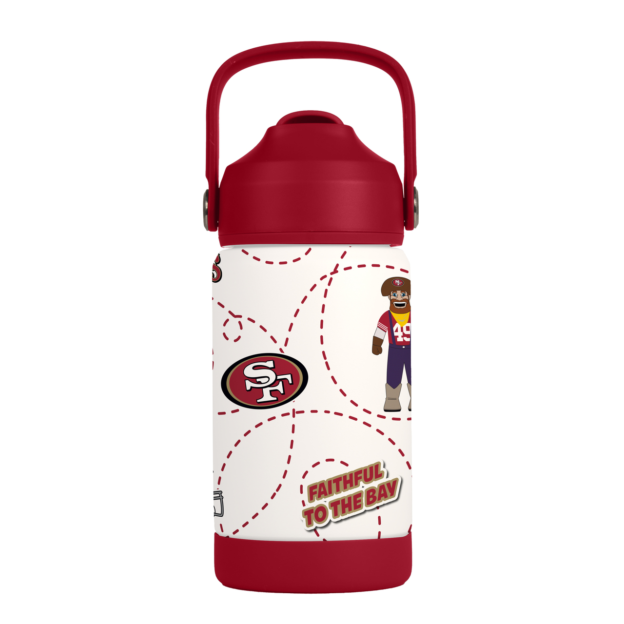 San Francisco 49ers Kids Stainless Steel Mascot Bottle 12oz