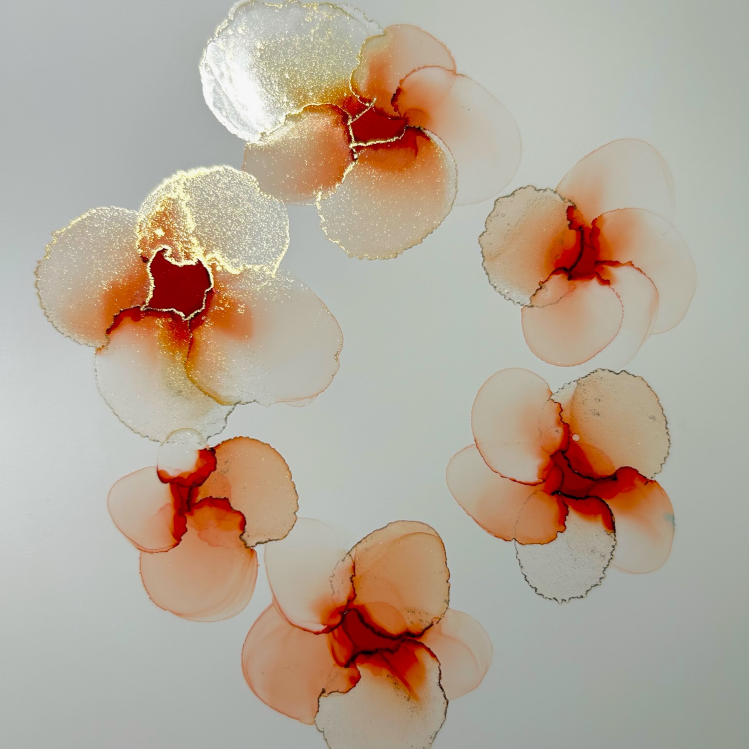 筆文字アート・アルコールインク講座 | はぴりぃ。