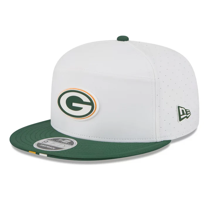 Green Bay Packers 2025 New Era 9FIFTY Split Panel Training Camp Snapback Hat