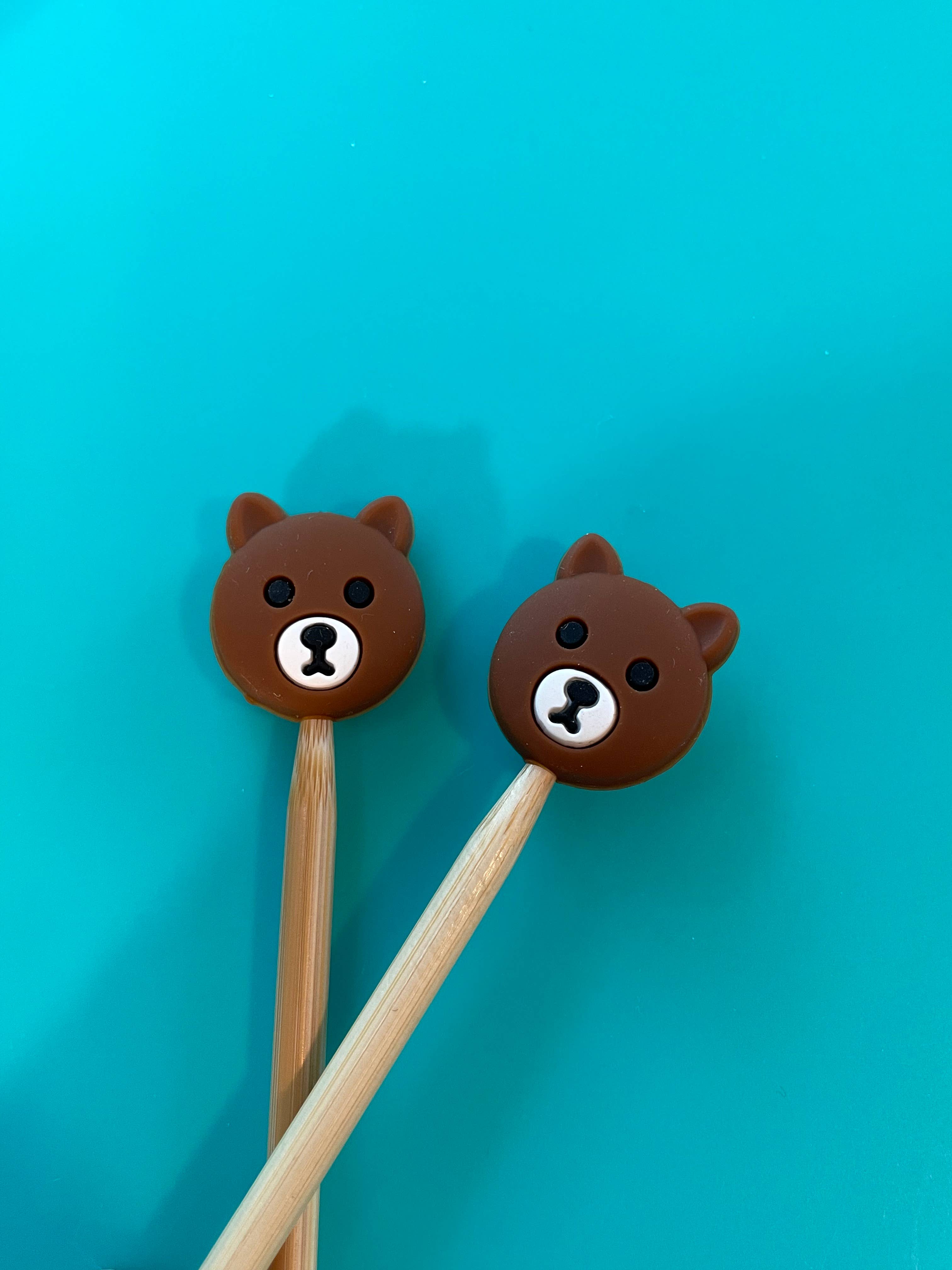 Kawaii Brown Bear Cute Animal Gift for Knitters