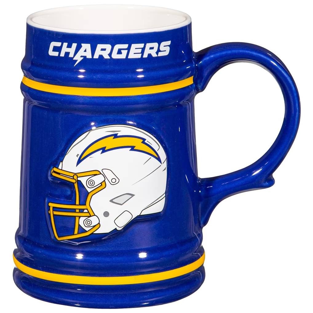 Los Angeles Chargers Ceramic Stein Cup with Gift Box 24oz.