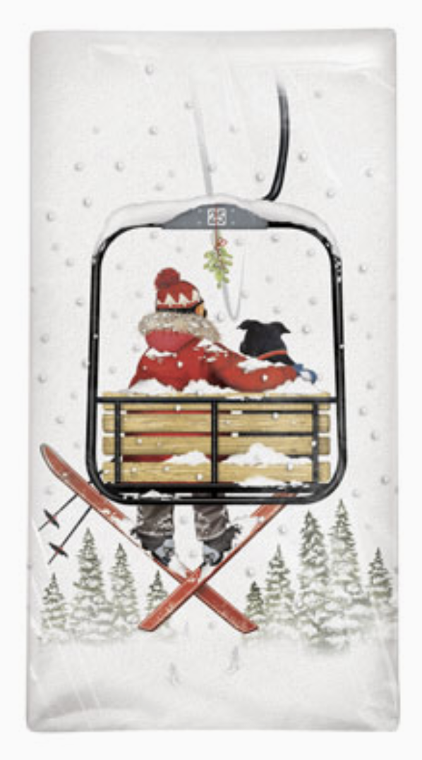 Ski Flour Sack Kitchen Towel