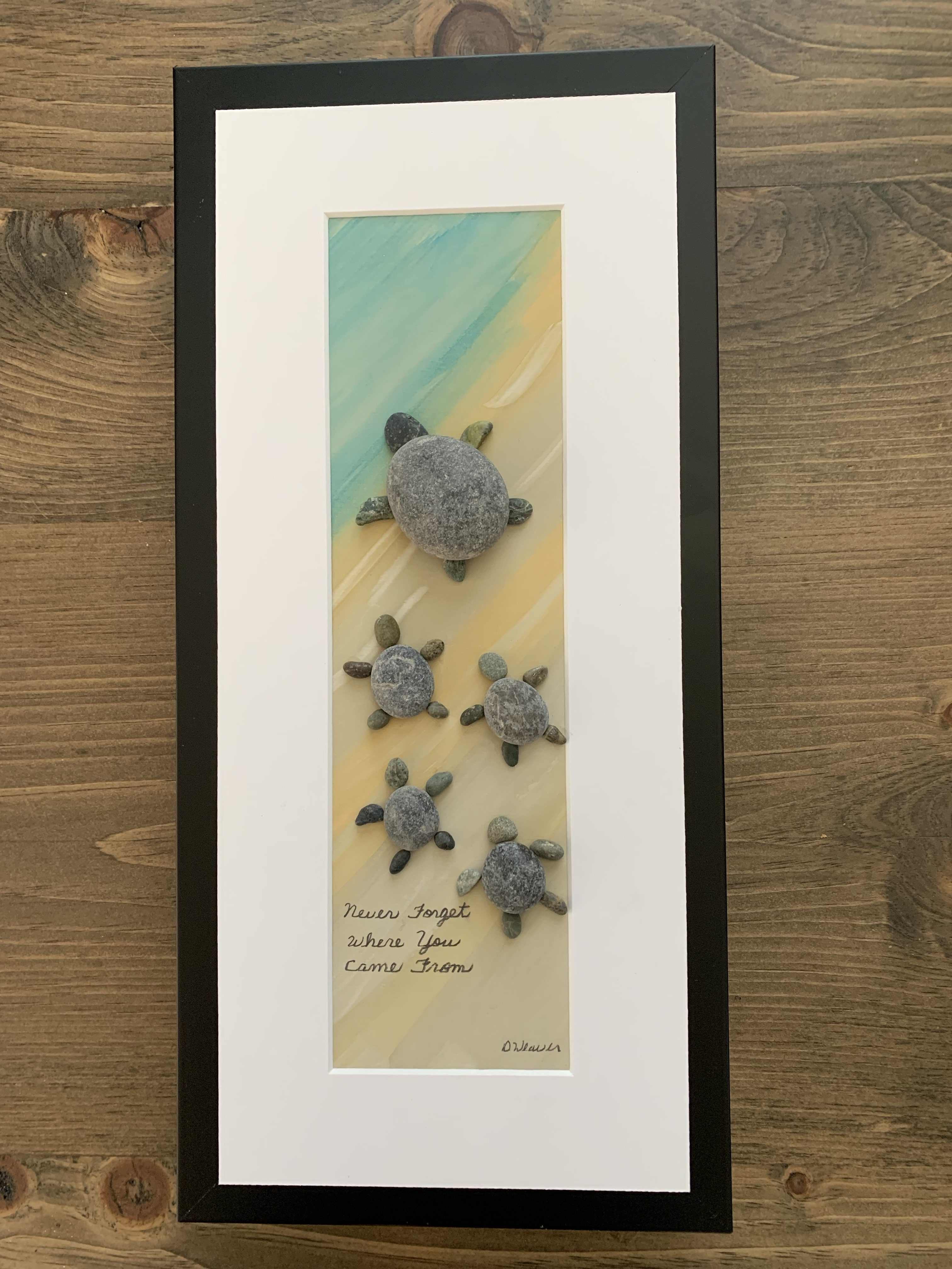 Never Forget Where You Came From - Pebble Art (will replicate)
