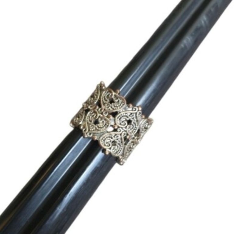 Vintage Size 8 Ornate Gold-Tone Filigree Ring