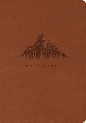 NLT Giant Print Premium Value Bible, Filament Enabled (Leatherlike, British Tan Mountain) - (Leather Bound)