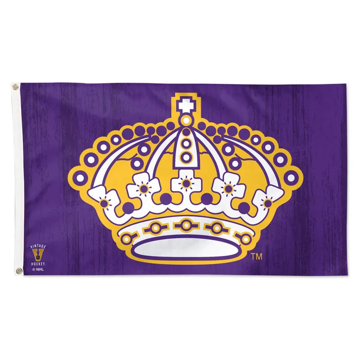 Los Angeles Kings Retro Purple Flag 3x5'