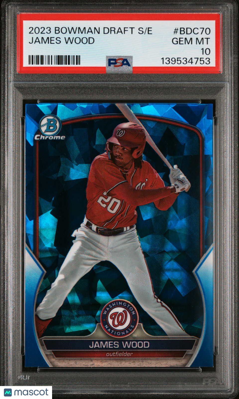 2023 Bowman Draft Sapphire Edition James Wood #BDC70 PSA 10