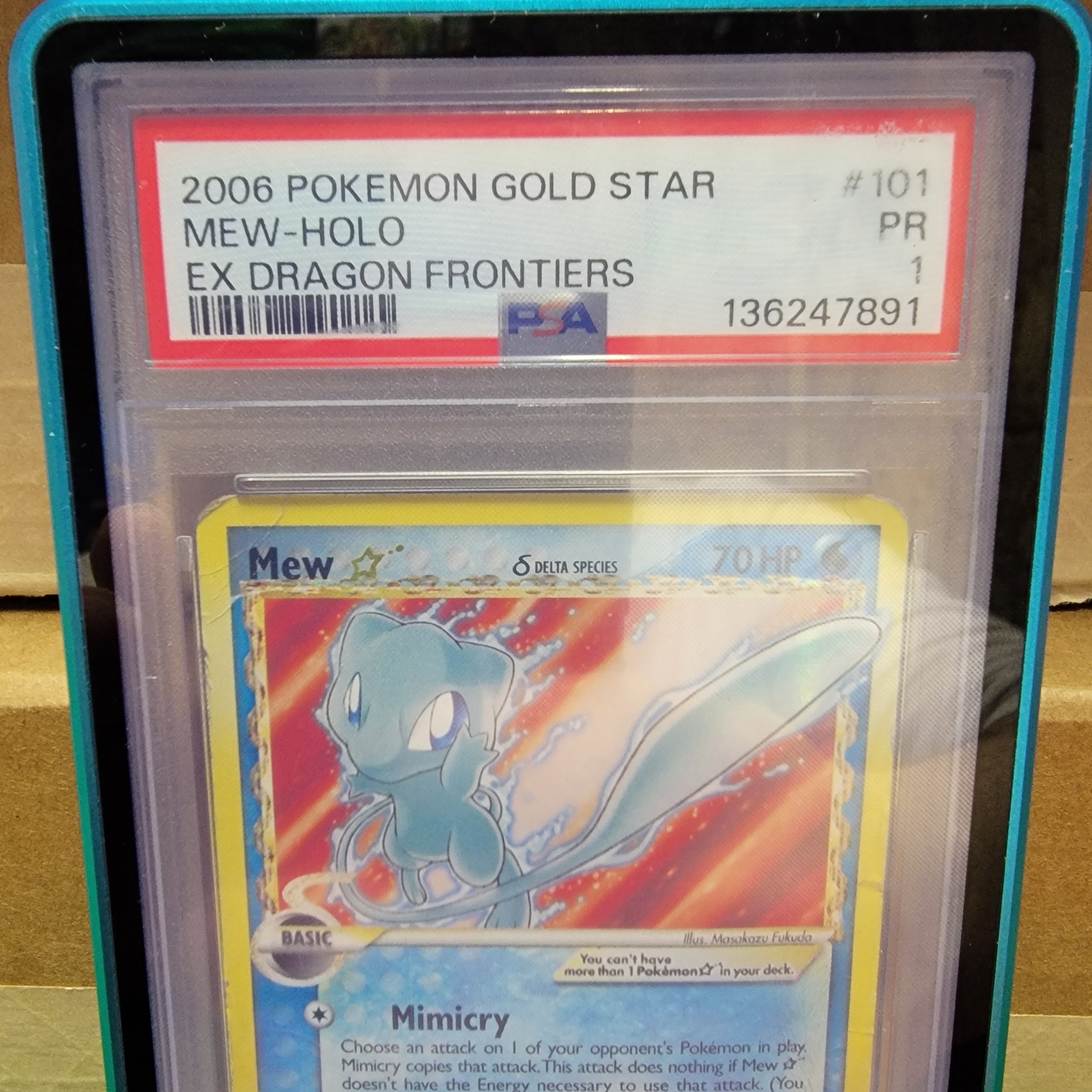PSA 1 Mew Gold Star Graded Card