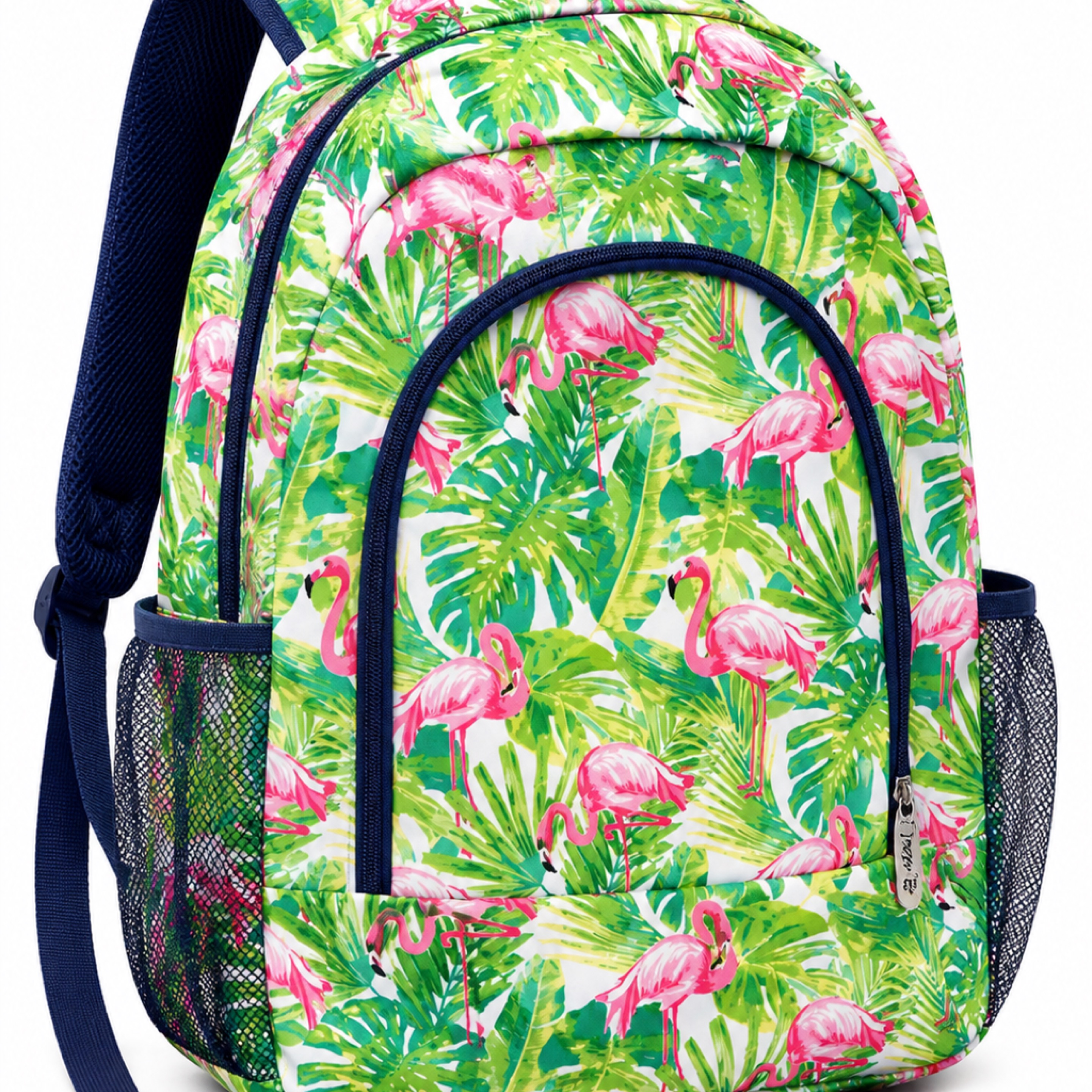 Tropical Flamingo Print Backpack