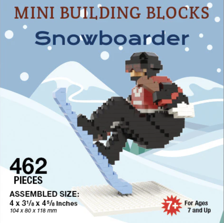 Mini Building Blocks Snowboarder