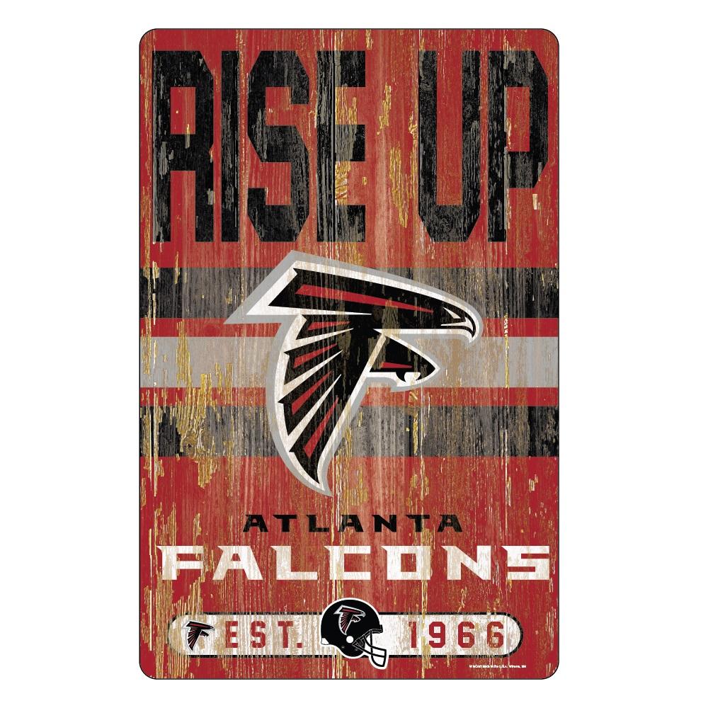 Atlanta Falcons Wood Slogan Sign 11x17"