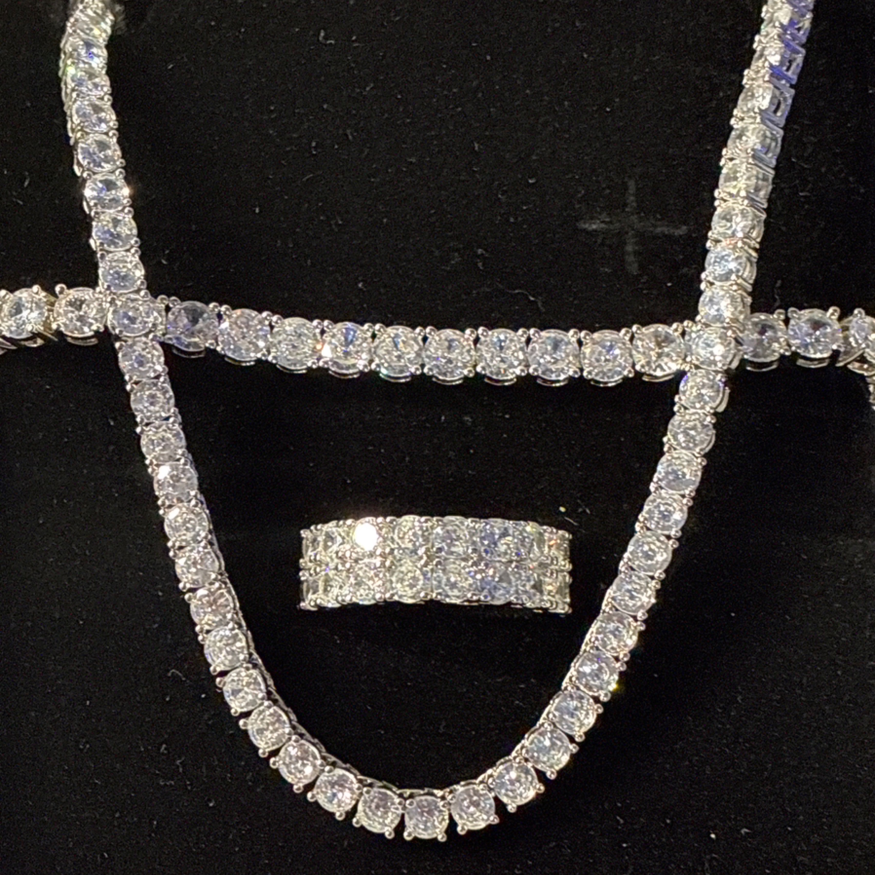 White Gold Tennis Set