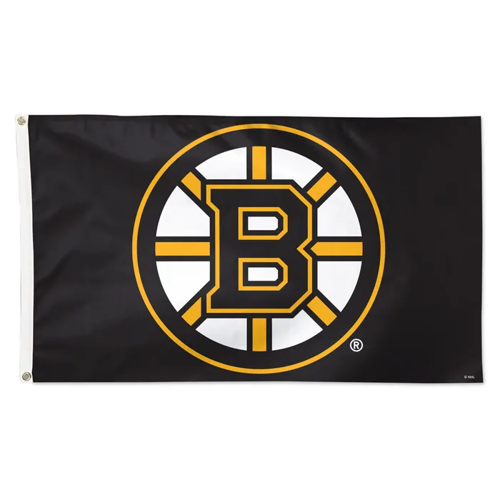 Boston Bruins Black Primary Logo Flag 3x5'