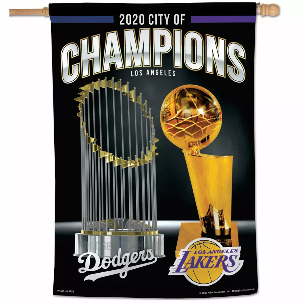 Los Angeles Dodgers City of Champions Vertical Banner