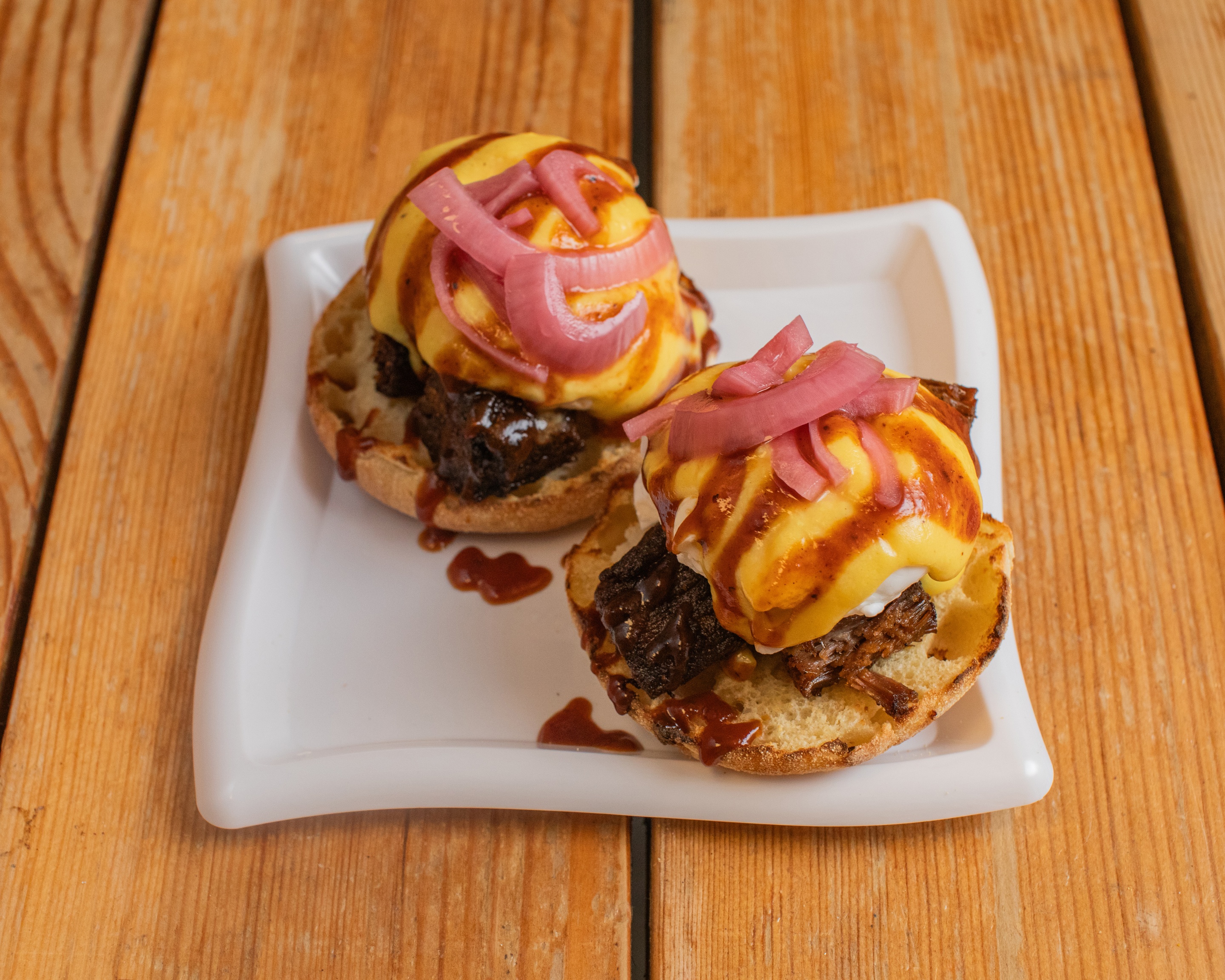 Burnt End Eggs Benedict