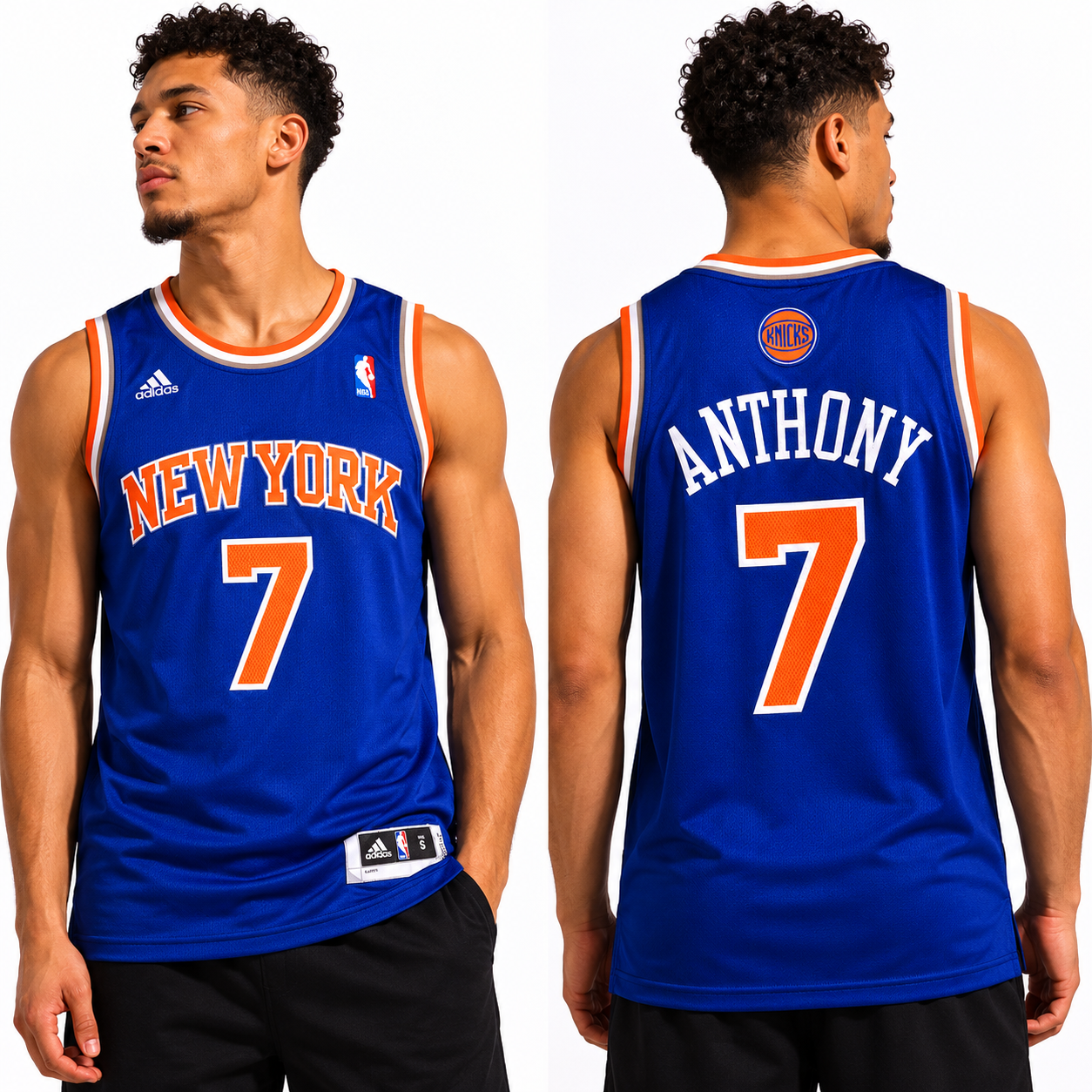 New York Knicks Carmelo Anthony #7 Adidas Swingman Jersey