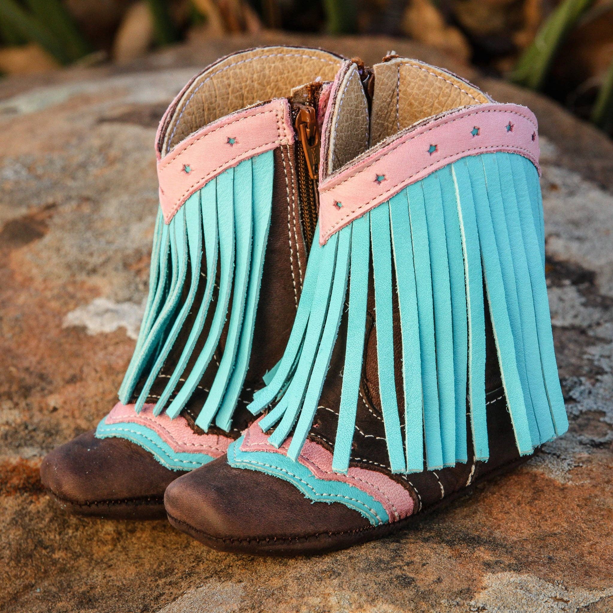 "Lyddie" Forever Fringe Baby Boots