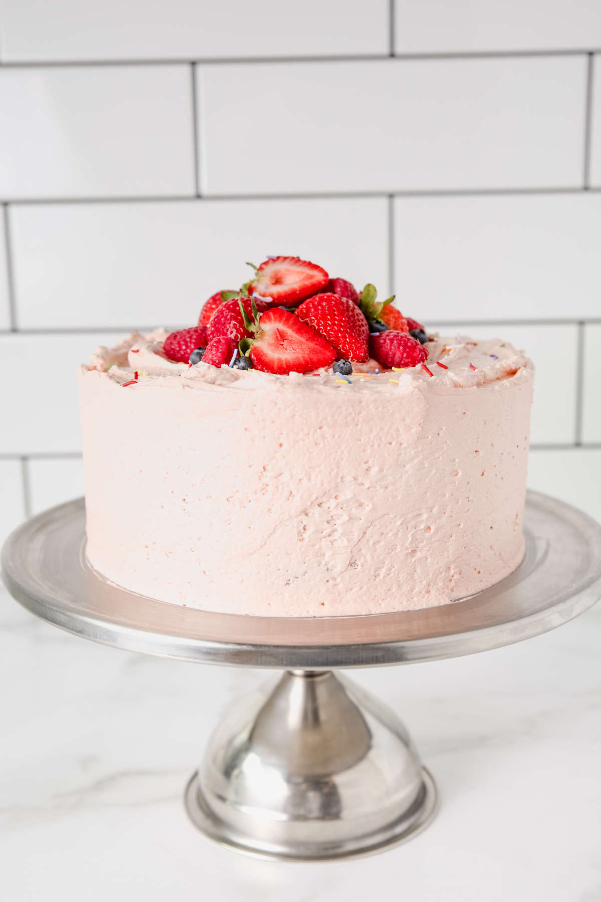 Strawberry Vanilla Cake (DF)