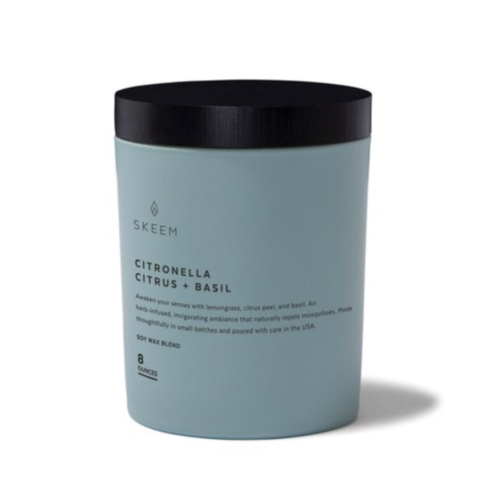 Aura Citronella Single-Wick Candle - Citrus Basil