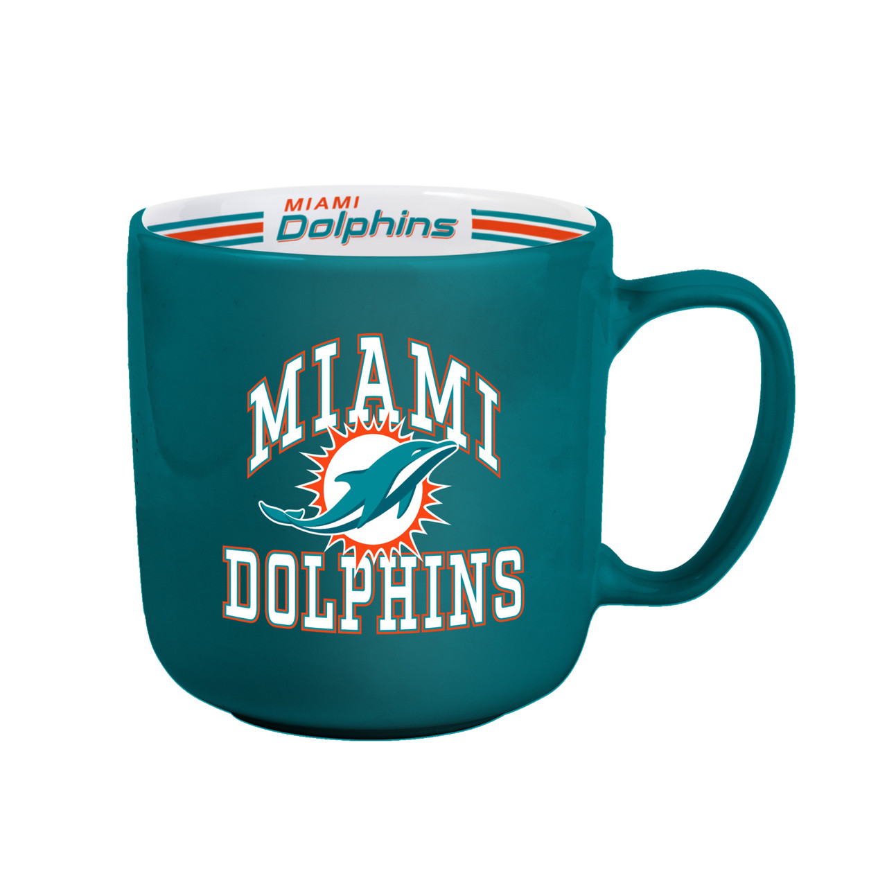Miami Dolphins Team Stripe Design Coffee Mug 15oz