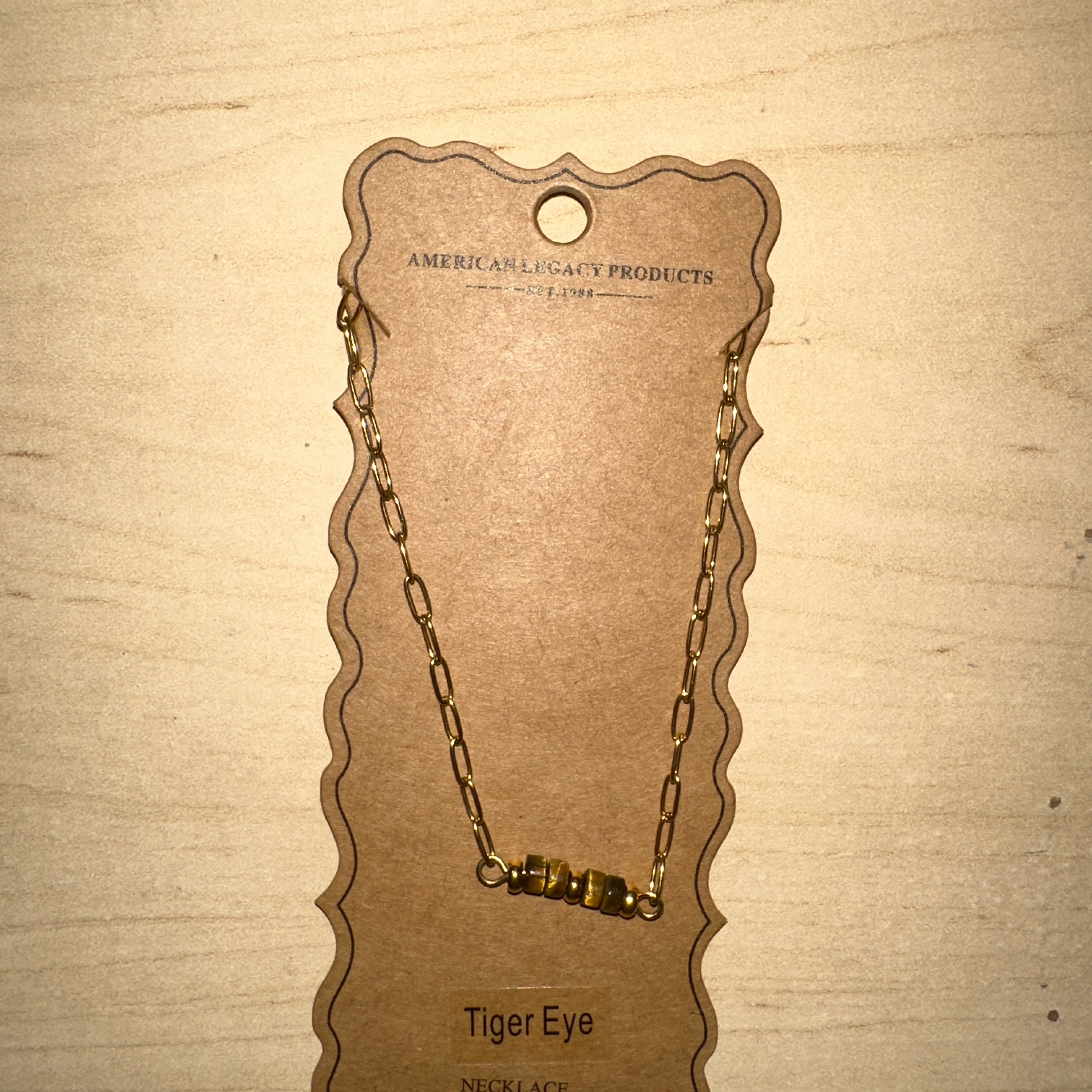 18K gld/s steel link chain stone necklace