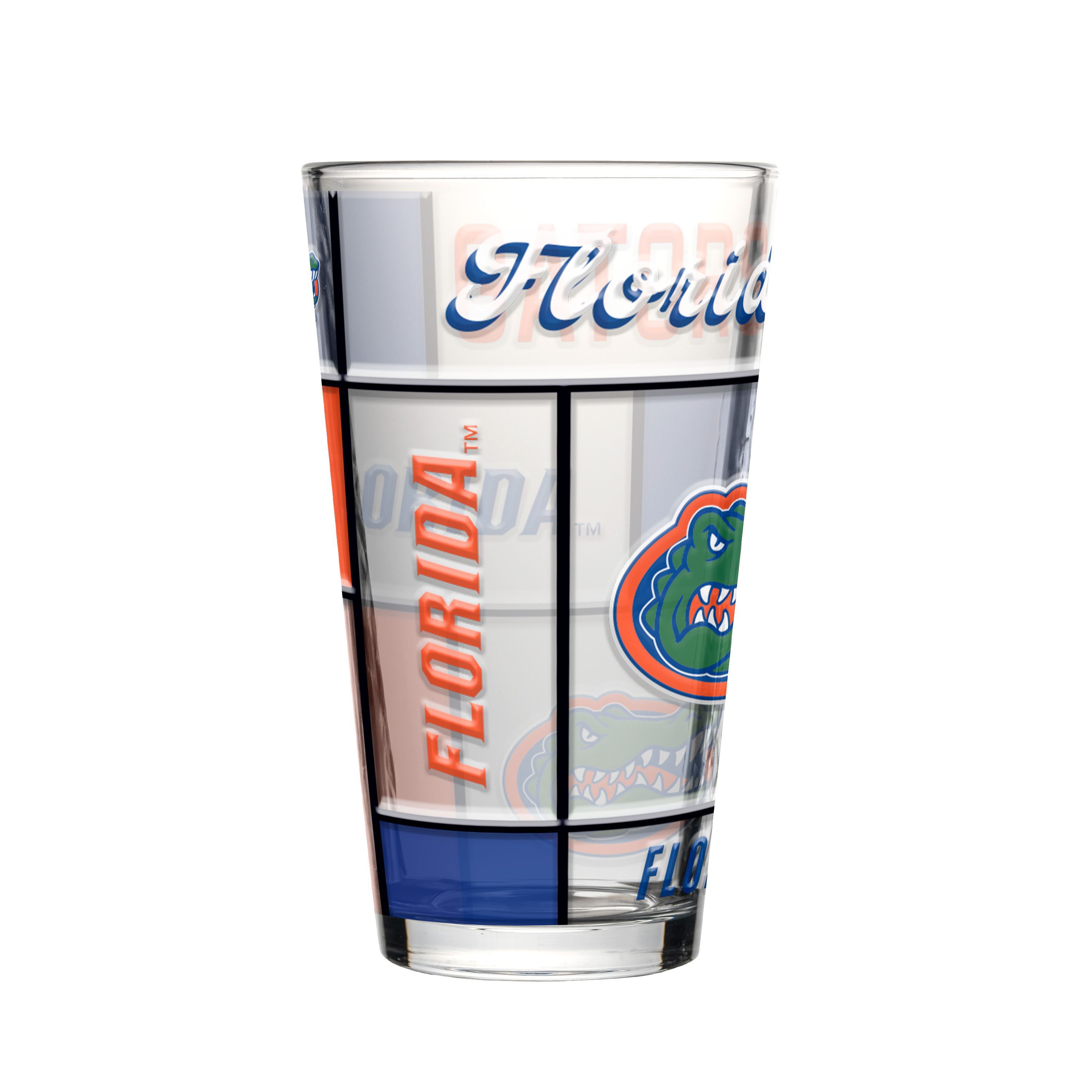 Florida Gators Boxed Quilted Stained Pint Glass 16oz