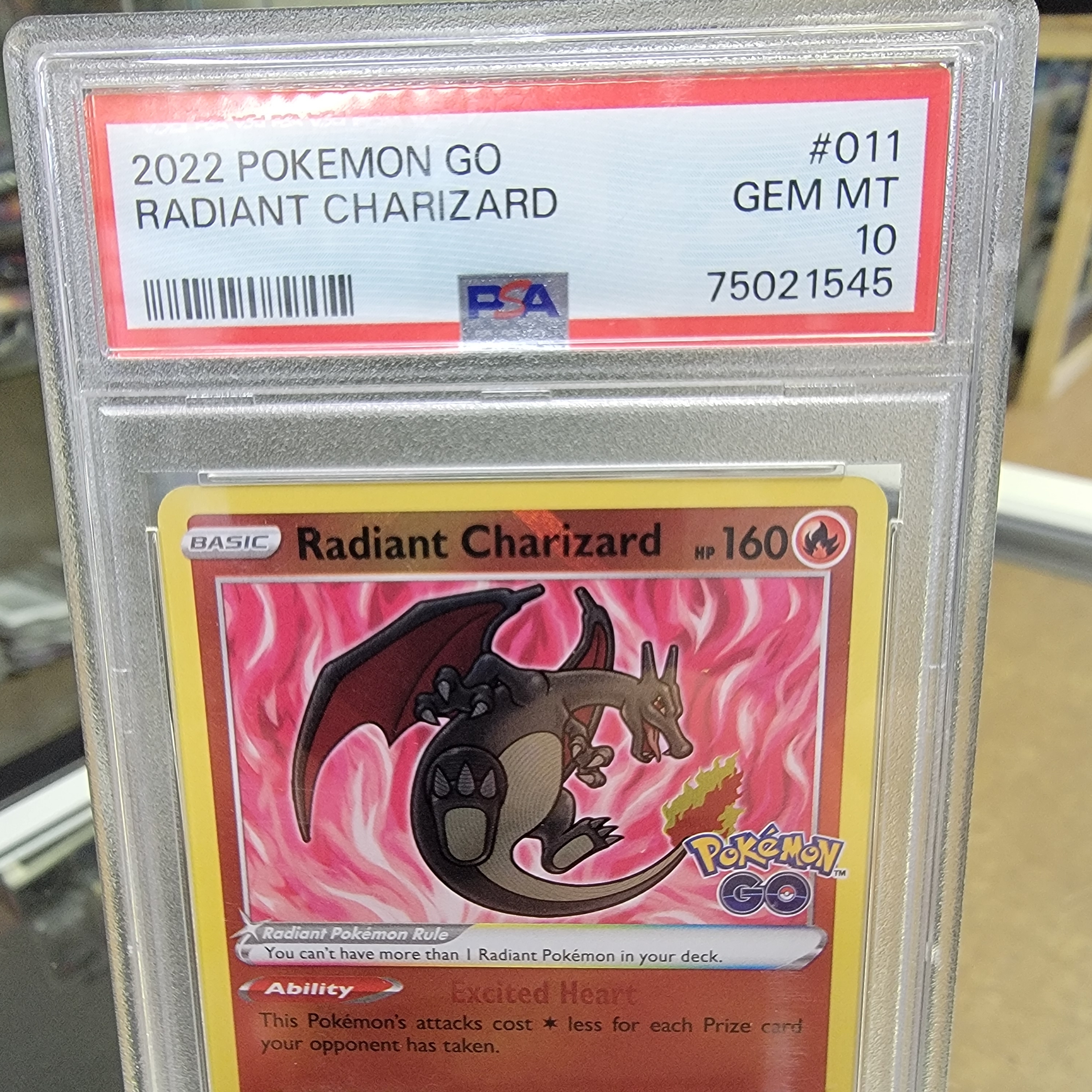 Psa 10 Radiant Charizard Graded Card