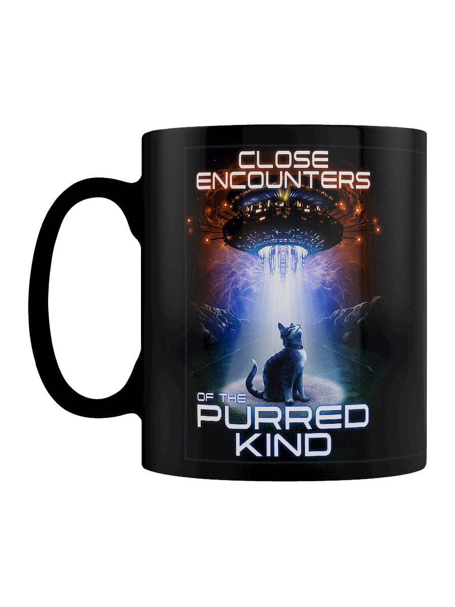 Grindstore - Horror Cats Close Encounters of the Purred Kind Black Mug