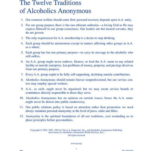 P-28 Twelve Traditions Flyer