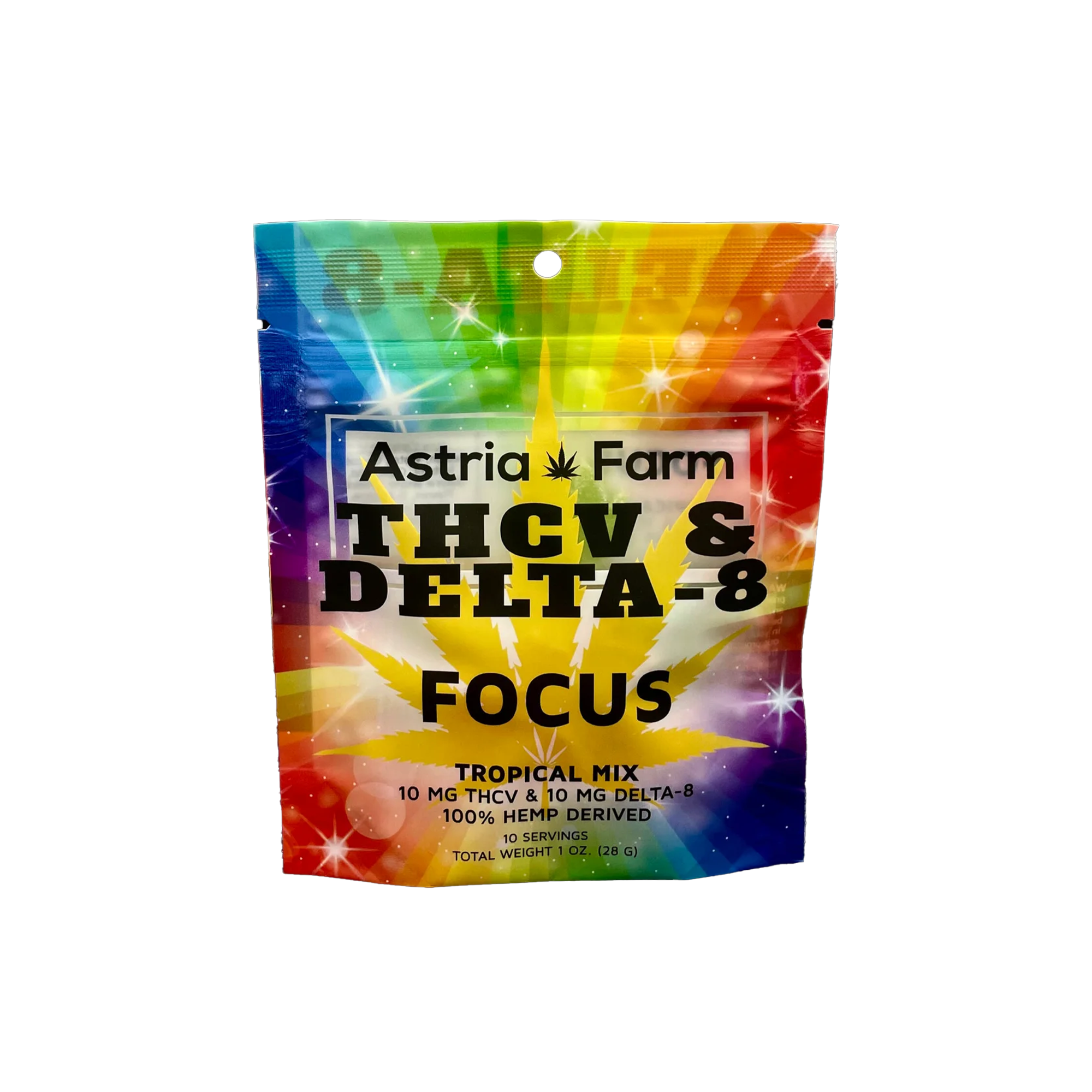 Astria Farm Focus Tropical Mix Gummies THC-v D8 200mg