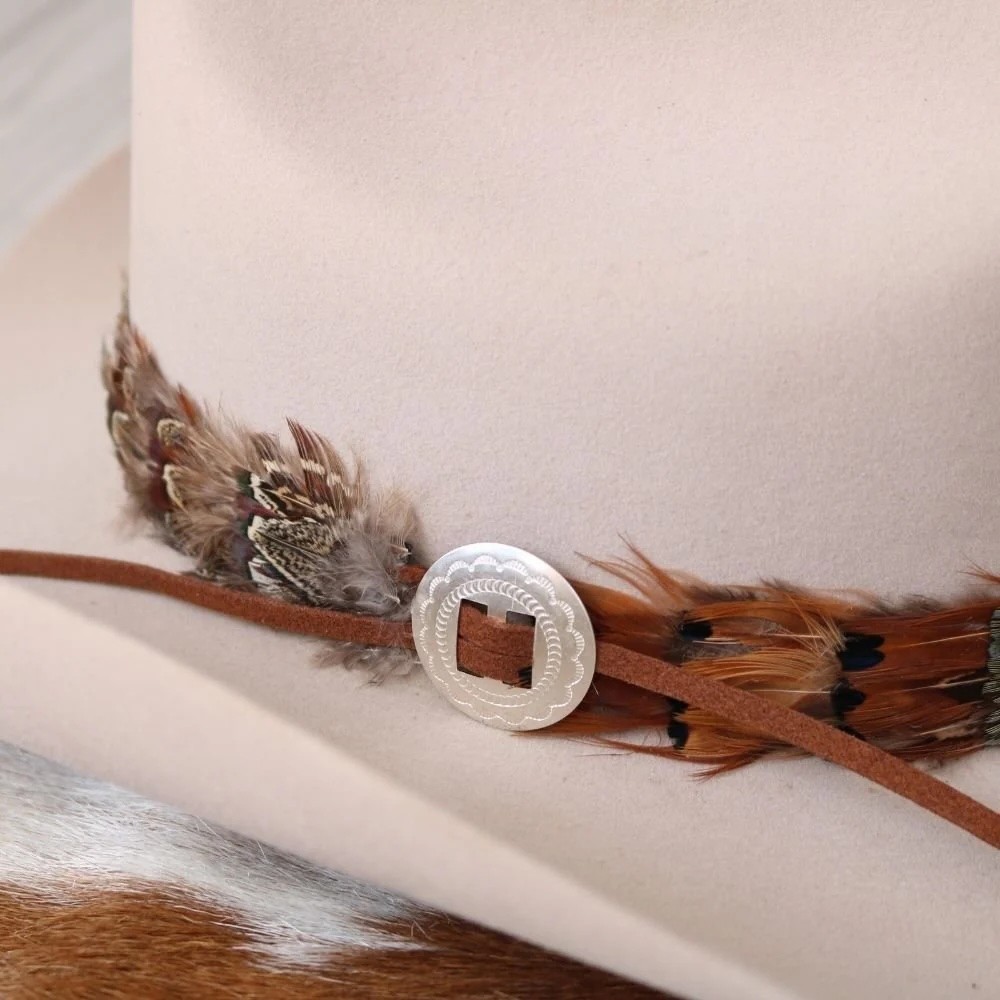 Willow -  1.25" Slotted Stamped Concho .925