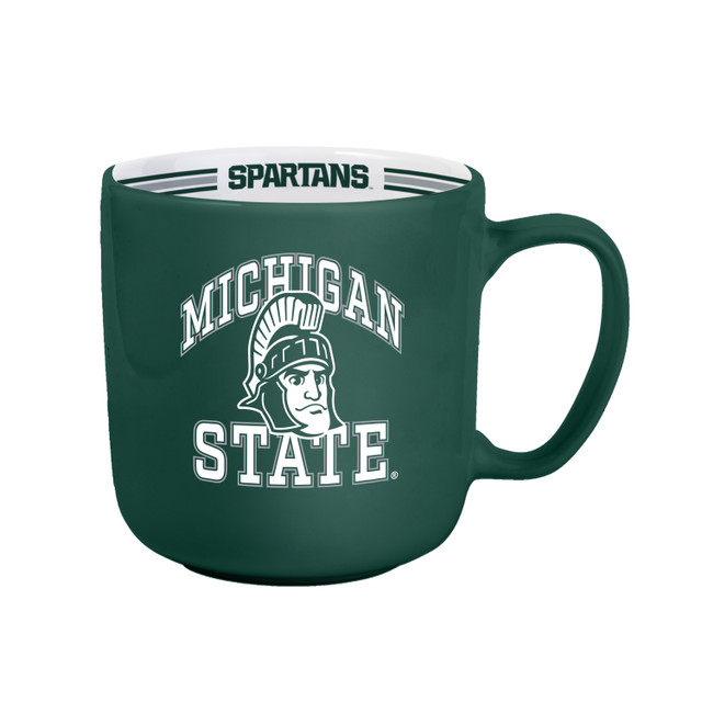 Michigan State Spartans Team Stripe Design Coffee Mug 15oz