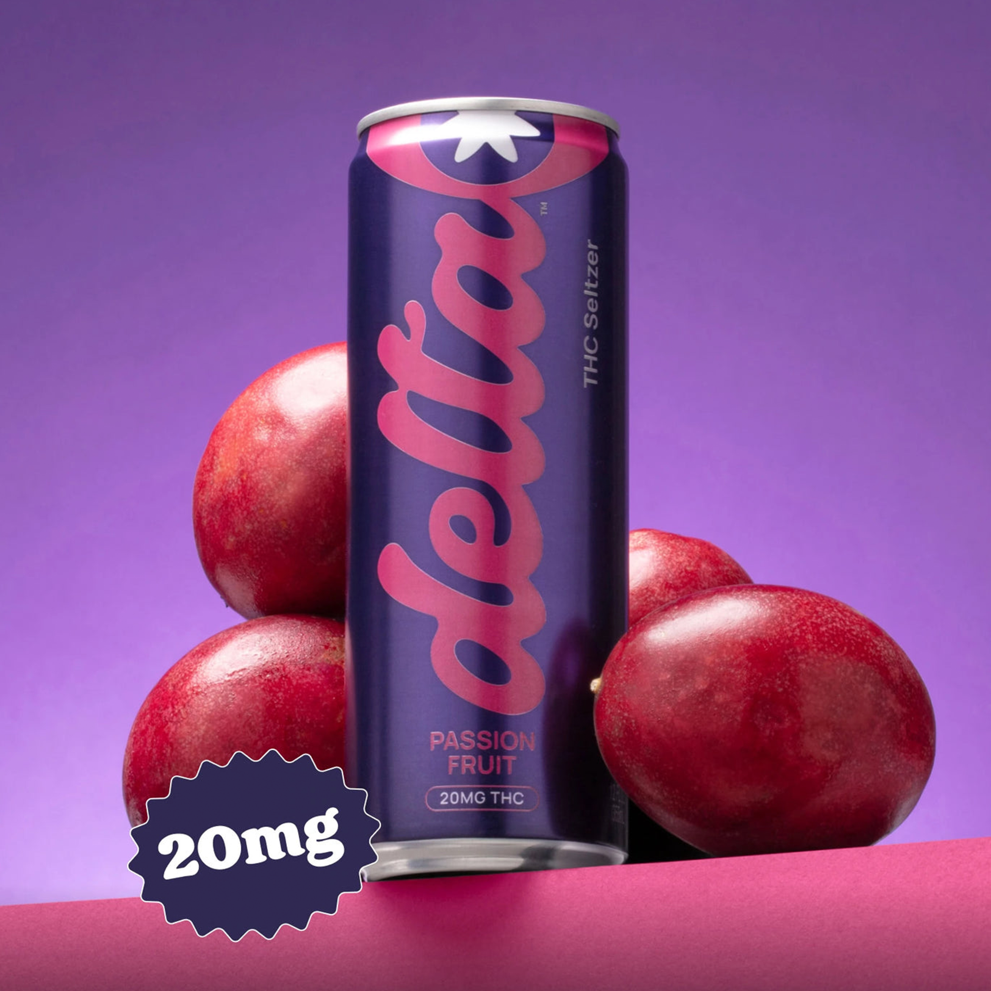 Delta Passion Fruit Cannabis Water 20mg THC 2mg CBD 355ml