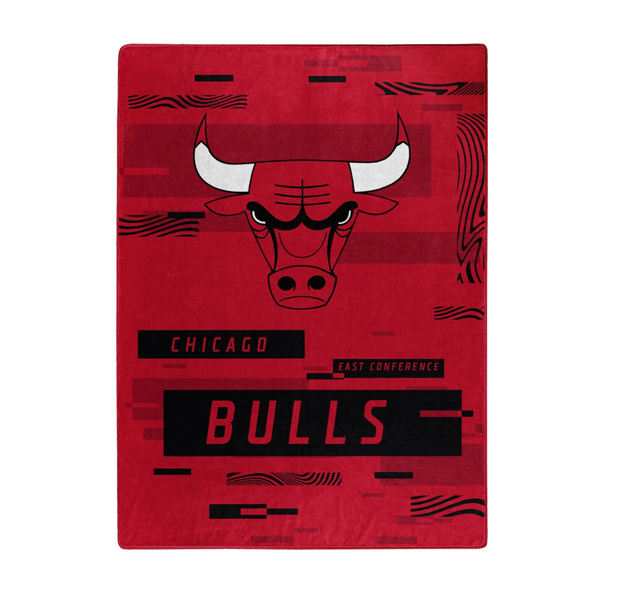 Chicago Bulls Digitized Design Raschel Blanket 60x80"