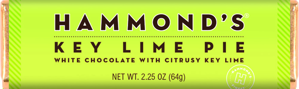Hammond's Key Lime Pie White Chocolate Bar 2.25 oz 12 ct