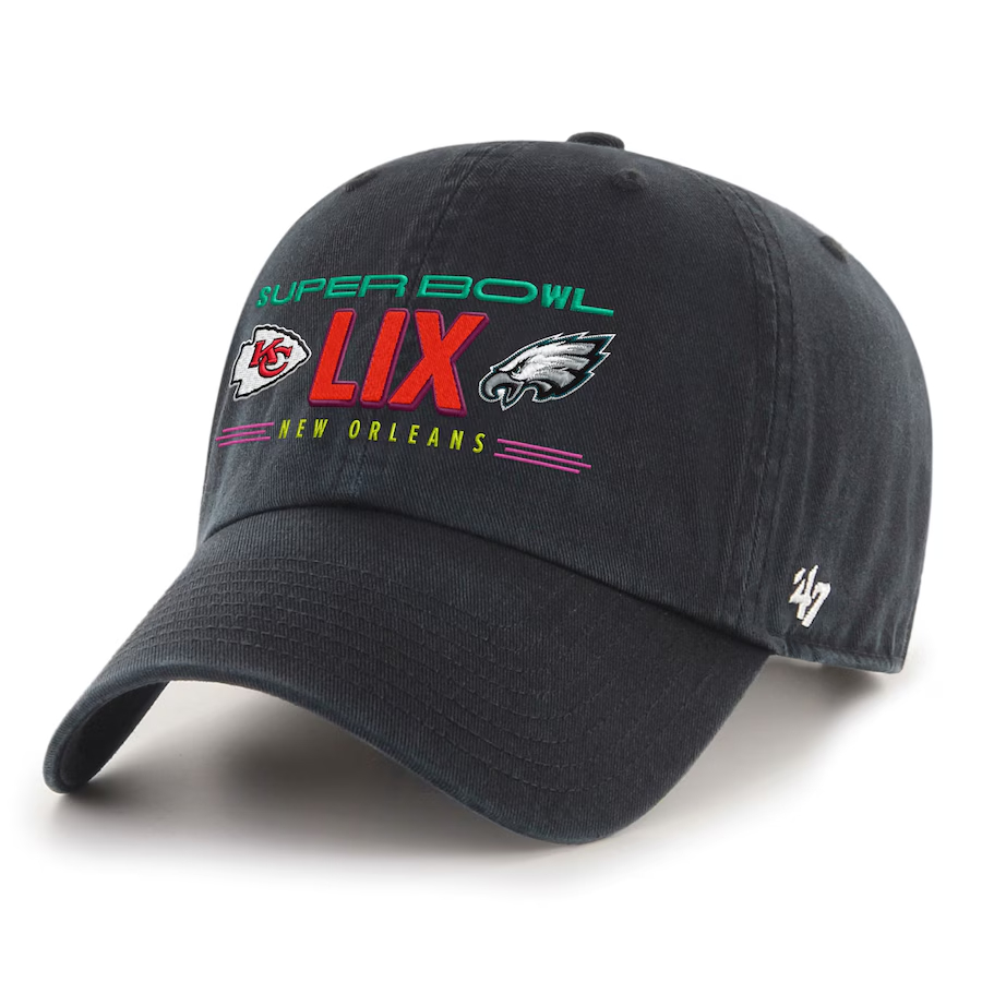 Philadelphia Eagles Vs Kansas City Chiefs Super Bowl LIX '47Brand Dueling Cleanup Adjustable Hat