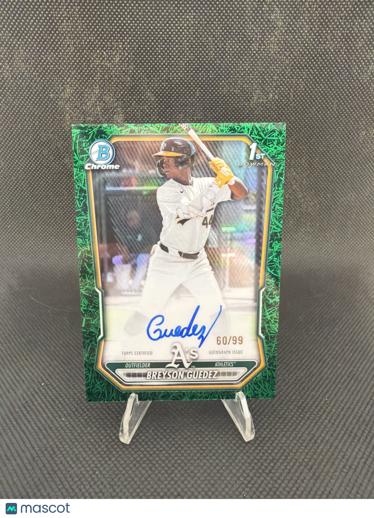 2026 Bowman Chrome Breyson Guedez 1st Bowman Grass Refractor Auto /99