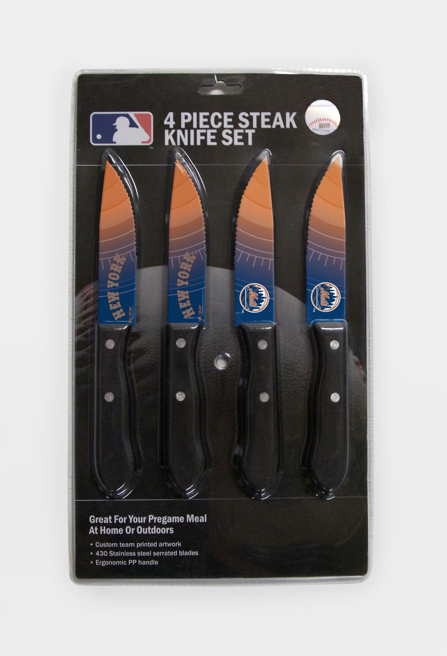 New York Mets Steak Knife 4 Pack Set