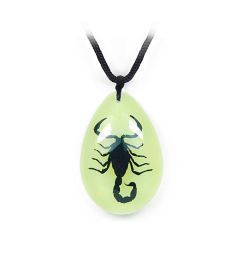 Black Scorpion Necklace (glow in the dark)