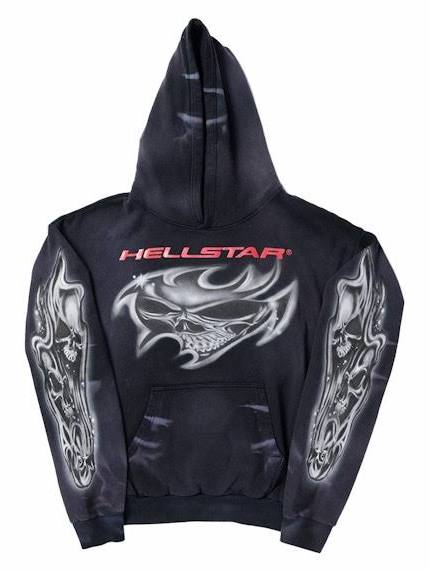 HELLSTAR (M Airbrushed Skull Hoodie)