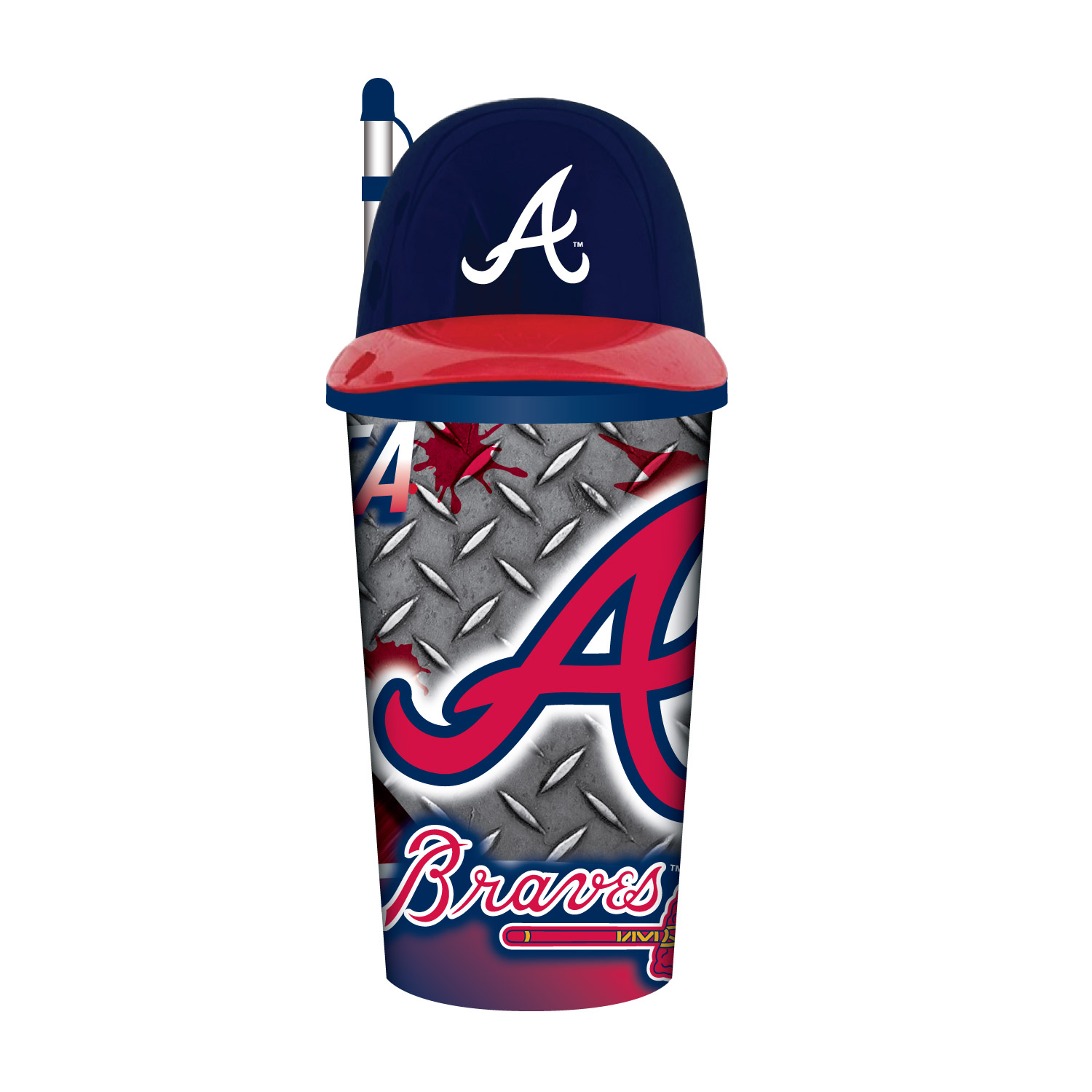 Atlanta Braves Helmet Cup with Straw 32oz