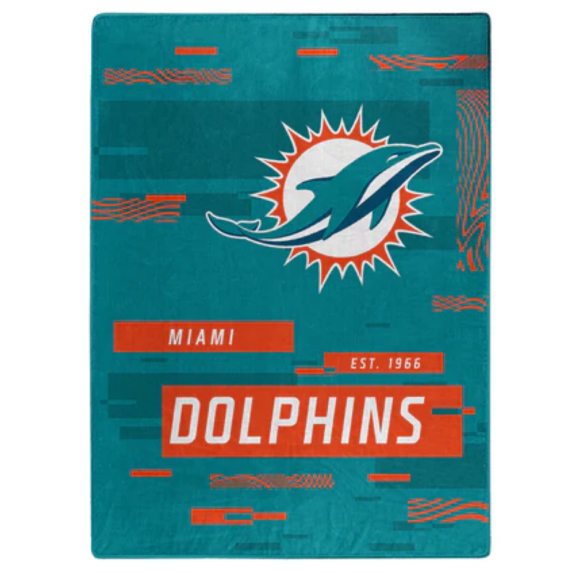 Miami Dolphins Digitized Royal Plush Oversized Blanket