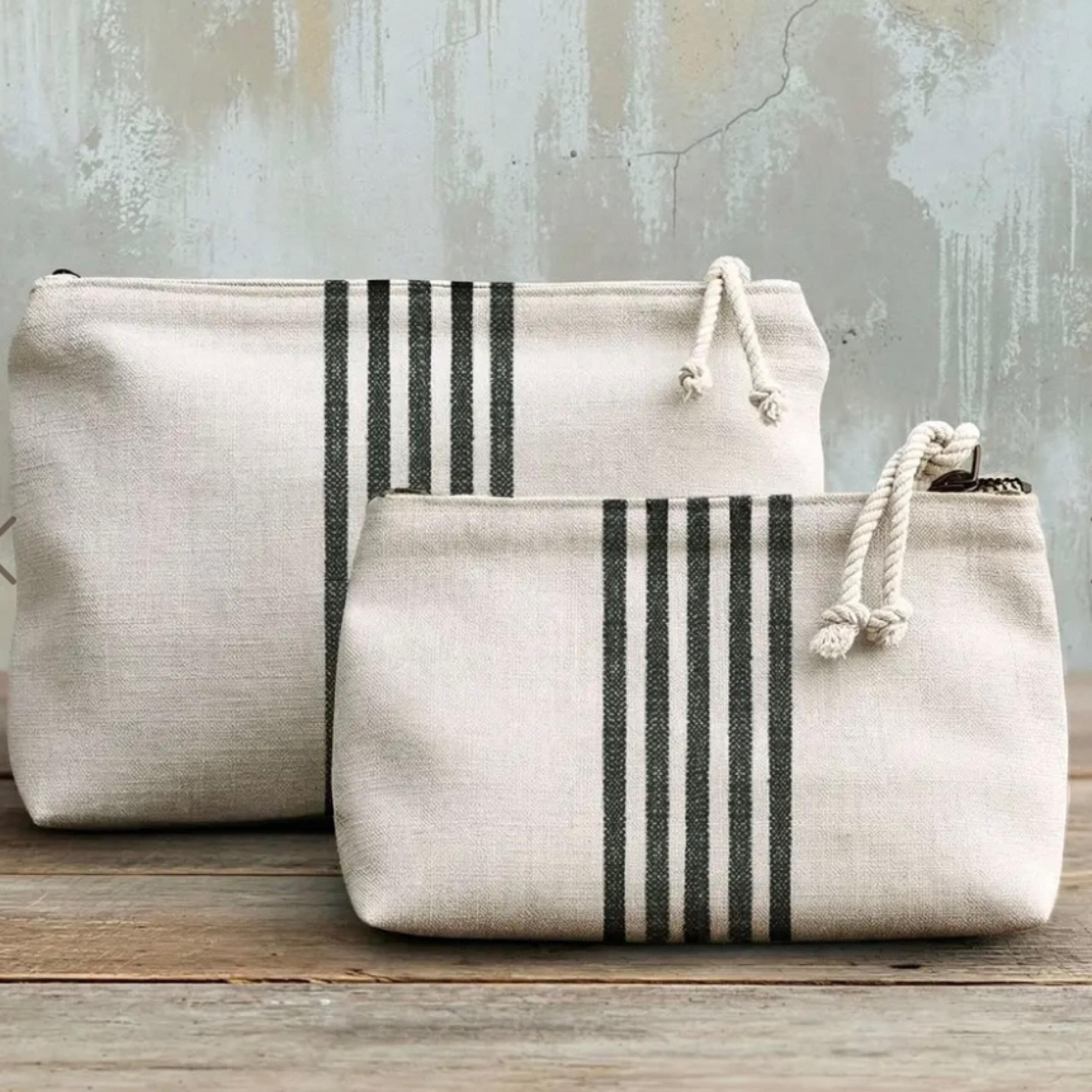 Grain Sack Wash Bag Small - Stanford Olive