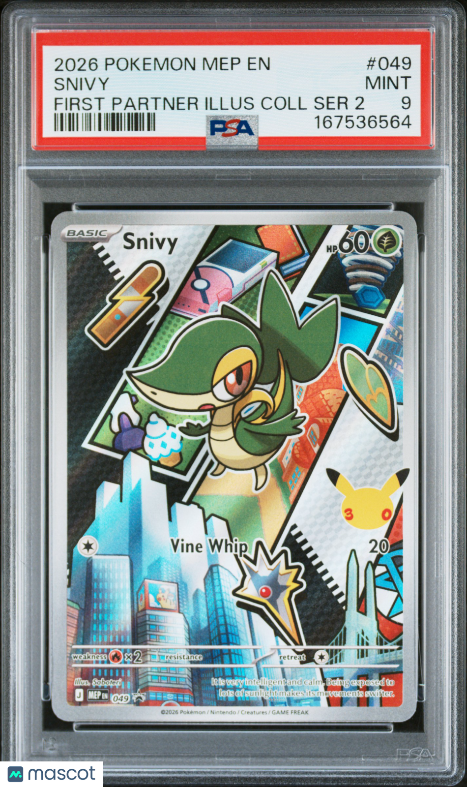 2026 Black Star Promos Snivy First Partner Illus Coll Ser 2 PSA 9 #049
