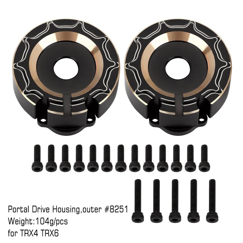 104g Outer Portal Drive Housing #8251 For TRX4 TRX6