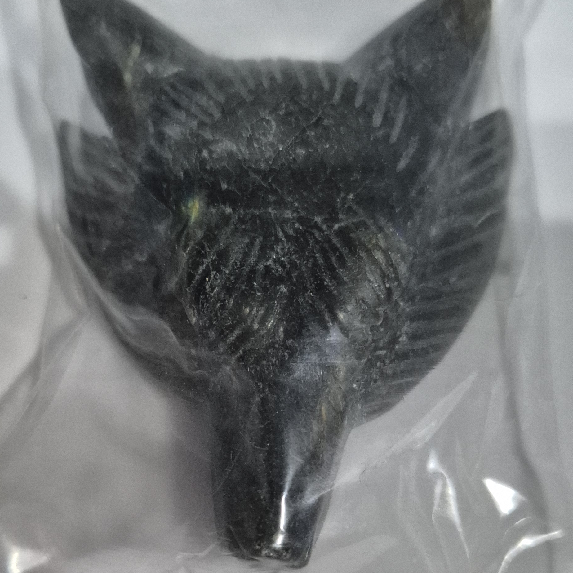 Large Labradorite Wolf Head