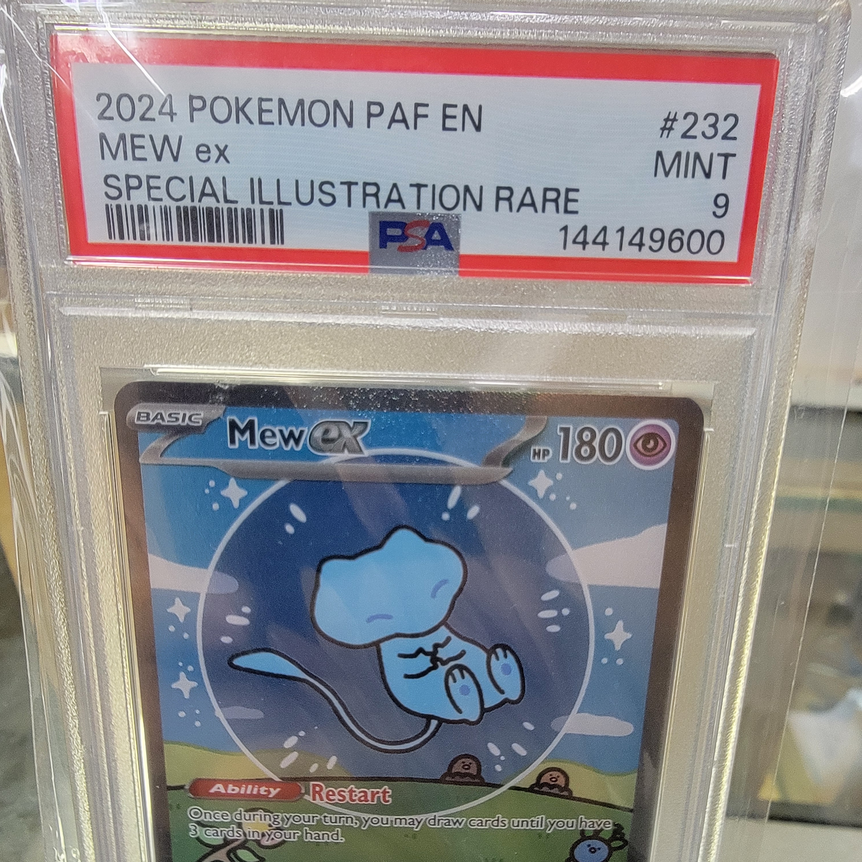 Psa 9 Mew SIR Paldean Fates Graded Card