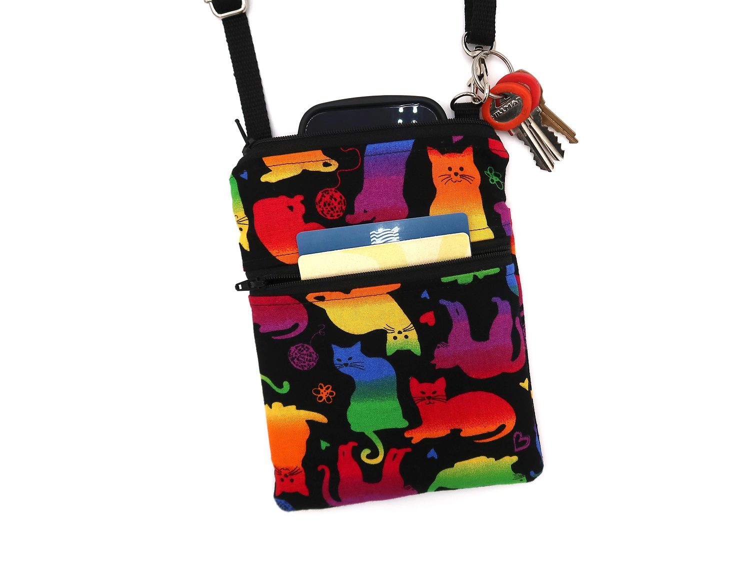 Small Crossbody Bag – Rainbow Cats, photo 5 of 6